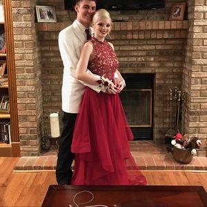 size 1 red prom dress